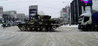 Holowanie ciężarówki w Rosji