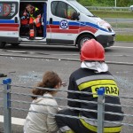 Symulacja karambol na węźle Opacz. Fot. Łukasz Zboralski/brd24.pl