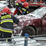 Symulacja karambol na węźle Opacz. Fot. Łukasz Zboralski/brd24.pl
