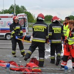 Symulacja karambol na węźle Opacz. Fot. Łukasz Zboralski/brd24.pl