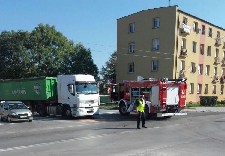 Wypadek z pieszymi we Włoszczowie. Fot. KP PSP Włoszczowa