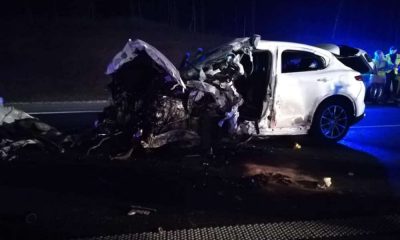 Śmiertelny wypadek spowodowany jazdą pod prąd na S8. Fot. Facebook/OSP Perzów