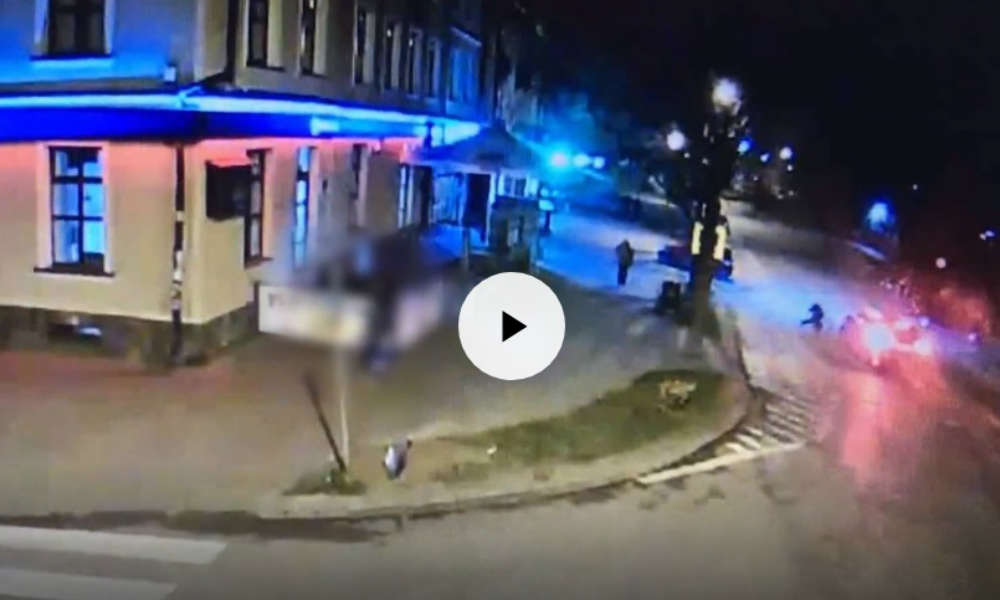 Potrącenie pieszego w Olecku. Fot. Policja