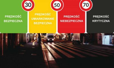 Przejście dla pieszych i komunikat policji Fot. CC0