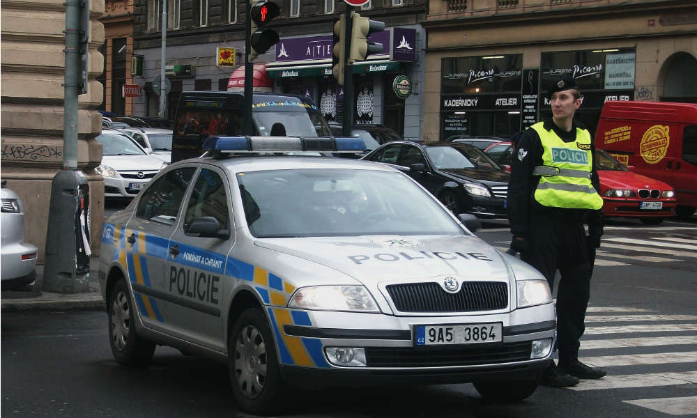 Czeska policja na drodze Fot. KevinB./CC ASA 4.0