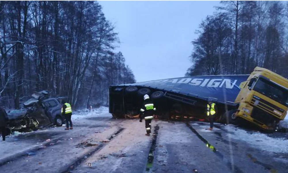 Śmiertelny wypadek w Domostawie. Fot. Policja
