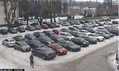 Zablokowany parking w Wejherowie. Fot. Straż Miejska w Wejherowie