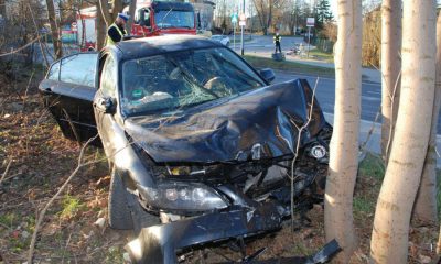 Pijany 24-latek dziś rano wjechał na chodnik w Gdańsku i zabił 55-letnią pieszą. Fot. Policja
