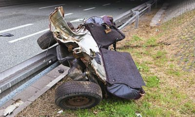 29-latka zginęła po uderzeniu w bramownicę na drodze w Harbutowicach. Fot. Policja