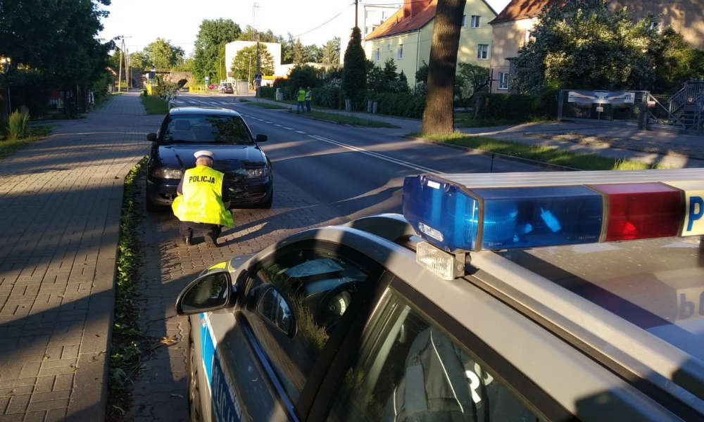 73-latek przejechał dziecko na przejściu dla pieszych w Lidzbarku Warmińskim. Fot. Policja