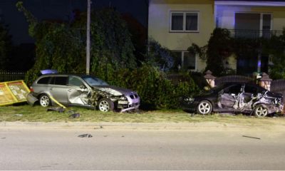 Pijany 14-latek uciekał BMW przed policją w Łukowie. Uszkodził dwa inne samochody. Fot. Policja