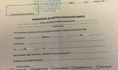 Urzędnik z Milicza opublikował swoje skierowanie na oddział leczenie uzależnień Źródło:Facebook/Gmina Milicz