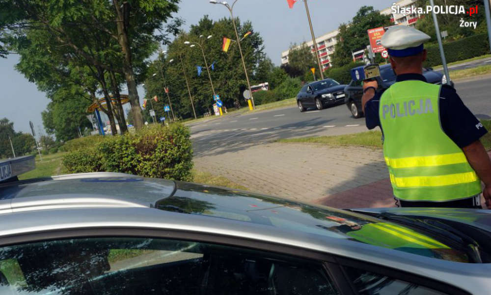 Akcja "Prędkość" prowadzona przez policję w Żorach w 2017 r. Fot. policja