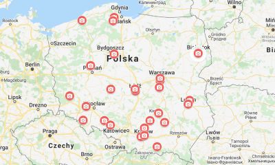 Mapa lokalizacji nowych 26 fotoradarów, które zamówił GITD. Źródło: brd24.pl