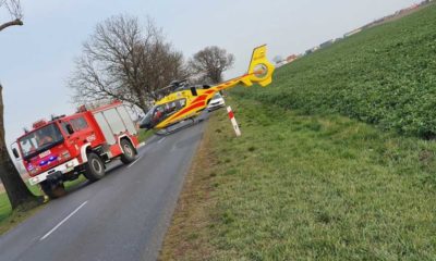 Wypadek na drodze w okolicach Niechanowa Fot. Policja