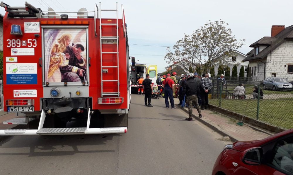 Pijany kierowca potrącił dzieci w Ziomakach Źródło: OSP Mokobody