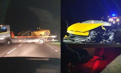 Lamborghini, którym miał rozbić się Marcin Bułka Źródło: Facebook/Kanał Sportowy