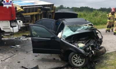 Wypadek maturzystów w miejscowości Siedliszcze Fot. Policja