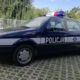 Radiowóz z oznakowaniem z lat 90. zatrzymany przez policję Fot. Policja