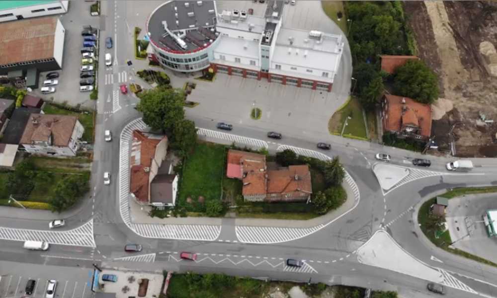 Przebudowane rondo w Bochni Źródło: Powiat Bocheński/Facebook