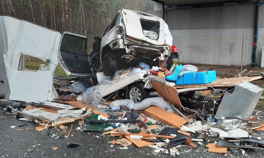 Karambol na S1 Fot. śląska policja