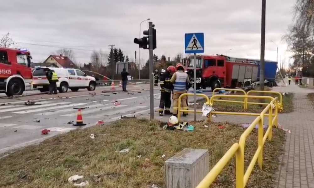 Wypadek wozu OSP w Czernikowie Źródło: Facebook/Gazeta Pomorska