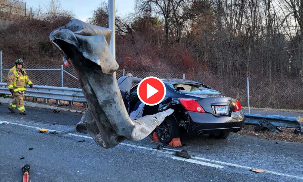 Wypadek na autostradzie w USA Fot. Facebook/Manchester Fire Rescue EMS