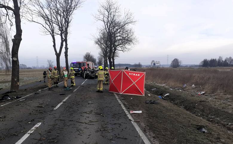 Miejsce tragicznego wypadku w Odolanowie. Fot. KPP SP w Ostrowie Wielkopolskim