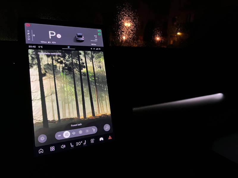 Coś dla geeków - XC30 pozwala dopasować oświetlenie wnętrza do nastroju. No ale czy to nie nowe pokolenia przesiądą się na samochody elektryczne? Fot. brd24.pl