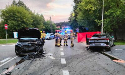 Miejsce wypadku w Tomaszowie Mazowieckim Fot. PSP Tomaszów Mazowiecki