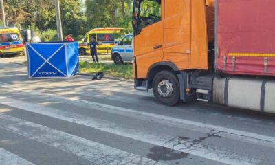 Miejsce śmiertelnego wypadku, w którym pijany kierowca zabił pieszą w Gdańsku Fot. Policja