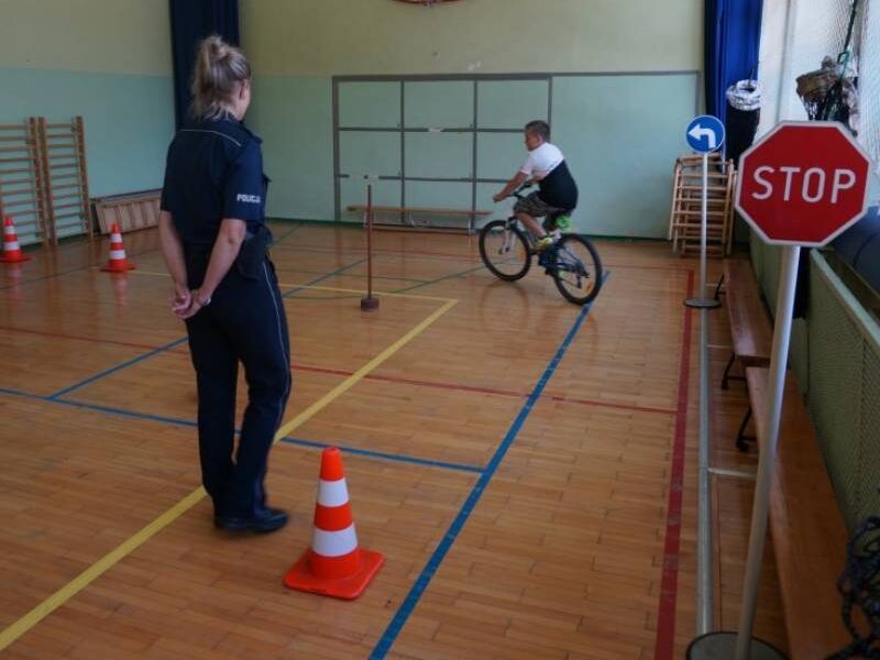 Egzamin na kartę rowerową w Jaworznie Fot. Policja