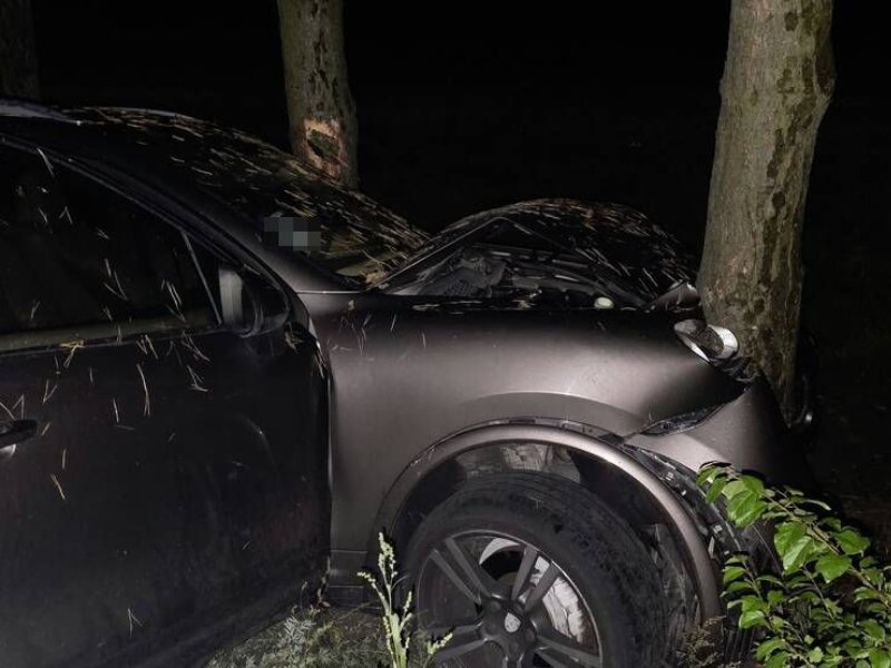 Walnął w drzewo, iPhone wezwał pomoc. Pijany Ukrainiec z trzema listami gończymi