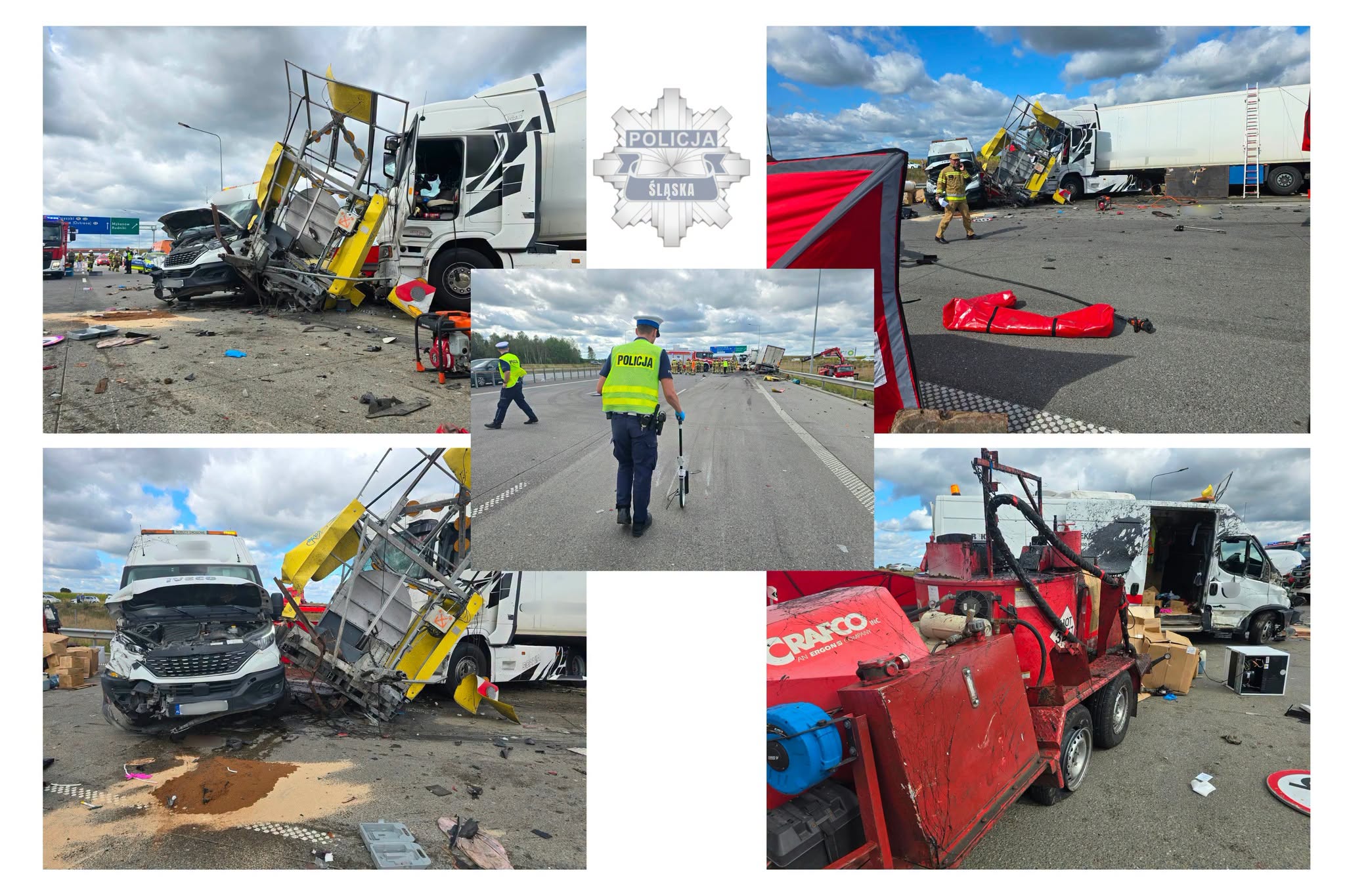 Kierowca ciężarówki staranował pracowników na A1. Zabił cztery osoby