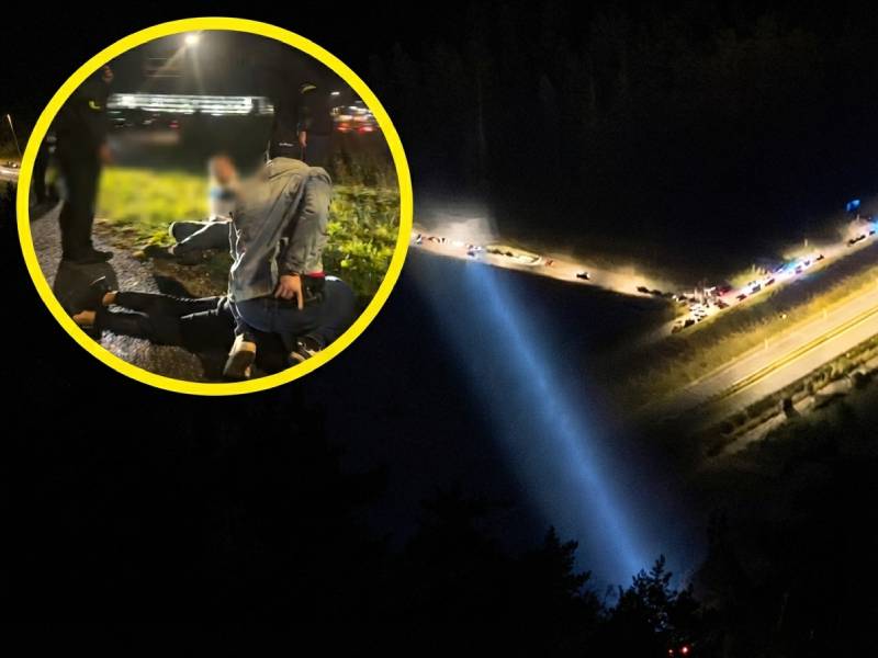 Rozbili nielegalne wyścigi koło Pabianic. W akcji śmigłowiec. Pięciu zatrzymanych