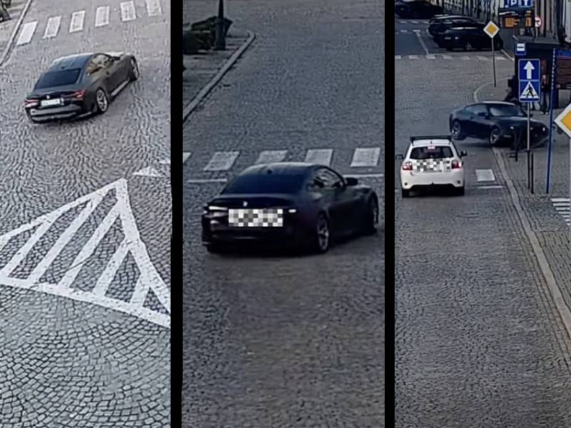 To były popisy. 22-latek driftował i tak wpadł w pieszego w Nowym Sączu. Nowe nagranie